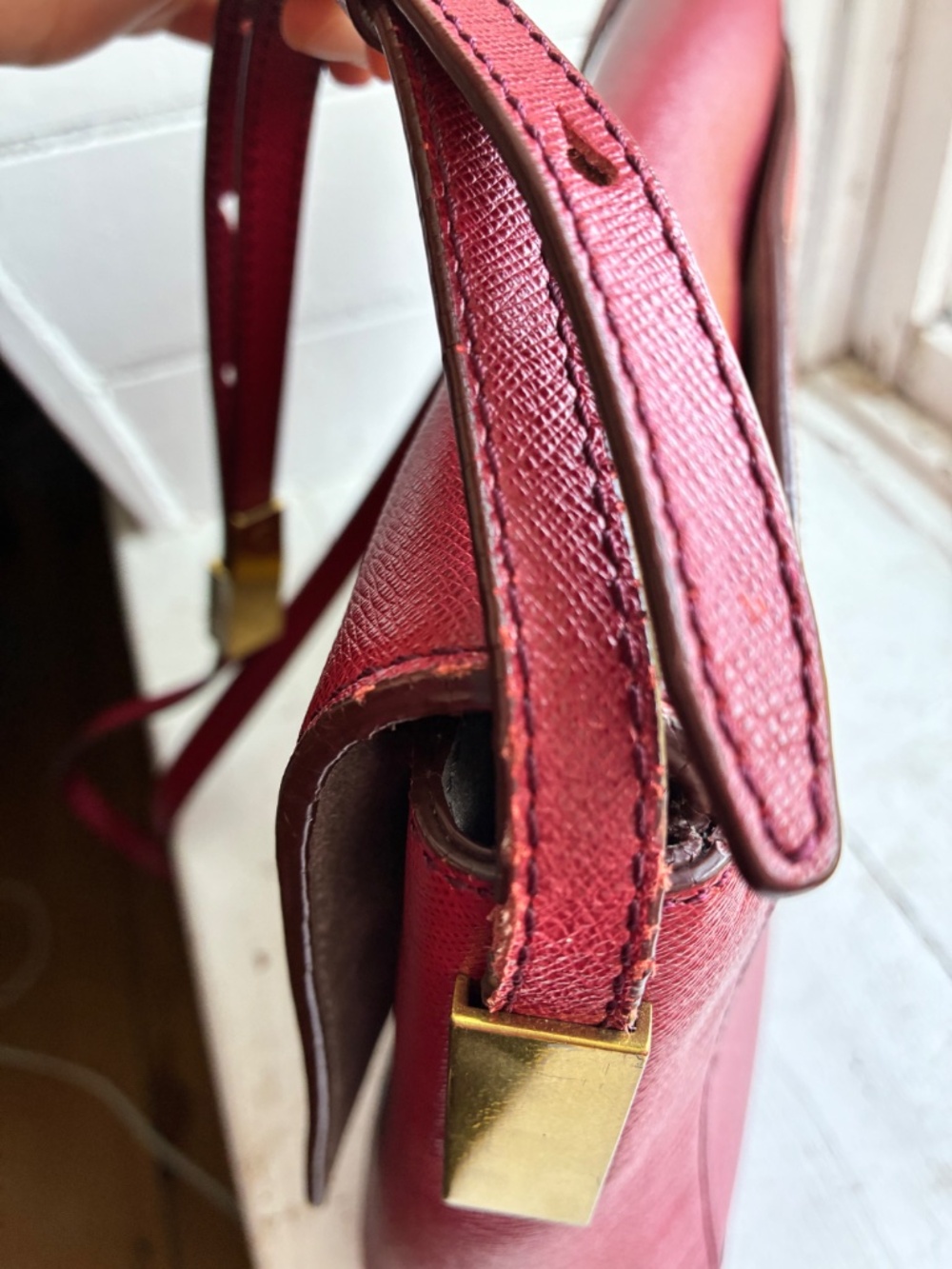 J.Crew red saffiano leather Crossbody Bag - Picture 12 of 13